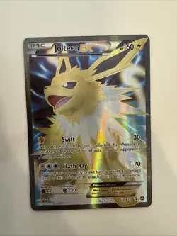 Pokemon Jolteon EX Full Art Holo Card 28a/83 Ultra Rare - Image 1