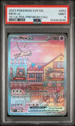 Mew ex 053 Sv: Scarlet & Violet Promo Cards Holo PSA 9 - Image 1