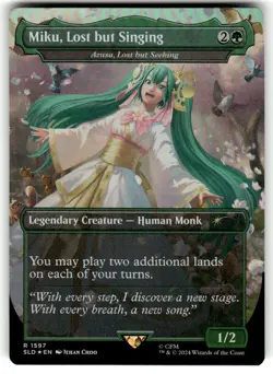 Miku, Lost but Singing - Azusa, Lost but Seeking (Rainbow Foil) Secret Lair Drop - Image 1
