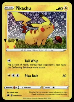 Pikachu SWSH039 Holo Promo Miscellaneous Cards & Products Pokemon Holo LP - Image 1