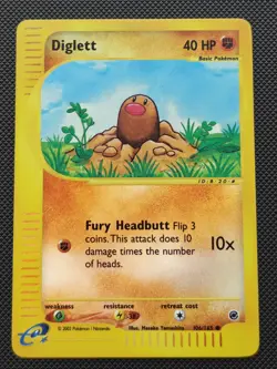 Diglett 106/165 - Pokemon 2002 - Expedition - Reverse Holo - Vintage e-Reader - Image 1