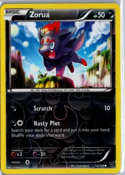 Zorua 72/146 Common XY Pokemon Reverse Holo Lightly Played - Image 1