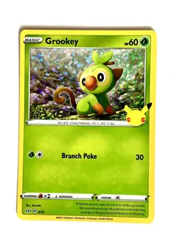 Grookey 008/025 Promo McDonald's 25th Anniversary Promos Pokemon Near Mint - Image 1
