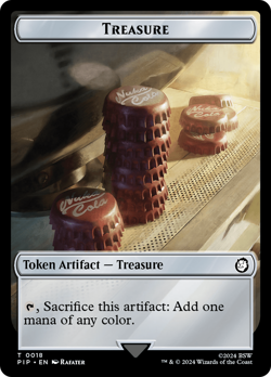 Treasure (0018) // Clue Double-Sided Token [Fallout Tokens] Magic MTG - Image 1