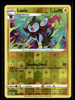 Pokemon TCG SWSH09: Brilliant Stars #050/172 Luxio Reverse Holo - Image 1