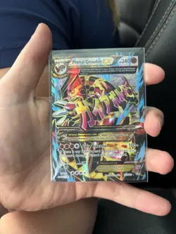 Pokemon Primal Groudon EX Full Art Holo Ultra Rare 151/160 240 HP English - Image 1