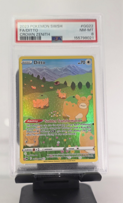 Pokemon TCG 2023 Crown Zenith Galarian Gallery Ditto GG22/GG70 FA Holo PSA 8 - Image 1
