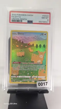 Pokemon TCG 2023 Crown Zenith Galarian Gallery Ditto GG22/GG70 FA Holo PSA 8 - Image 3