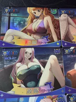 One Piece 9 Holo Foiled Collectible Waifu Character Anime Full Art Cards Yamato - Image 2