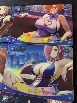 One Piece 9 Holo Foiled Collectible Waifu Character Anime Full Art Cards Yamato - Image 4