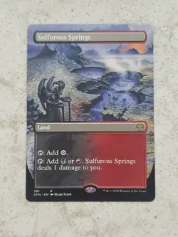 MTG-Sulfurous Springs (Borderless) -#381- Dominaria United (DMU)-Regular-NM Rare - Image 1