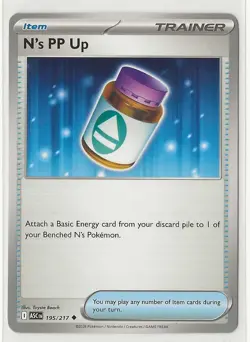 Pokemon TCG - Ascended Heroes - N’s PP Up 195/217 - Base Card - Image 1