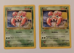Paras 59/64 Common Jungle Pokemon Cards in Multiple Languages - Image 1