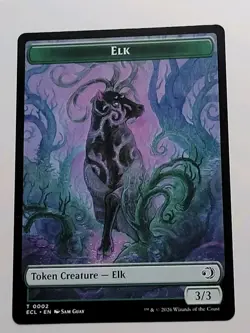 MTG - Lorwyn Eclipsed: Elk (0002) Mutavault (0011) - Token - Near Mint - Image 1