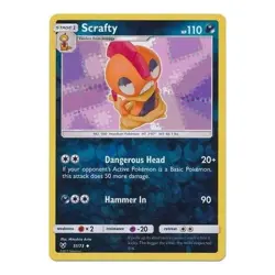 Scrafty 51/73 Reverse Holo Shining Legends Pokemon Card NM - Image 1