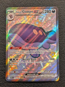 Paldean Clodsire ex SV: Paldean Fates 219/091 Shiny Ultra Rare NM Pokemon - Image 1