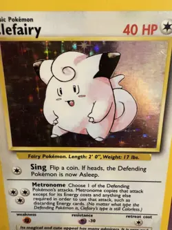 Pokemon TCG Clefairy Holo Rare 5/102 Base Set Unlimited LP WOTC Vintage - Image 2