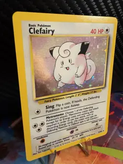Pokemon TCG Clefairy Holo Rare 5/102 Base Set Unlimited LP WOTC Vintage - Image 4