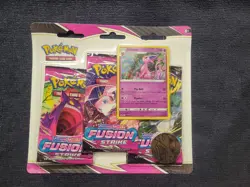 Pokemon TCG Sword & Shield Fusion Strike 3-Pack Blister Espeon SEALED - Image 1