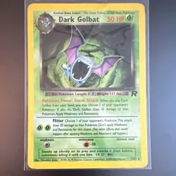 Wizards of the Coast Pokemon TCG Dark Golbat 7/82 Team Rocket 1st Ed Rare - Image 1