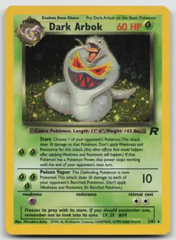 Dark Arbok 2/82 Team Rocket Pokemon Holo NM Rare - Image 1