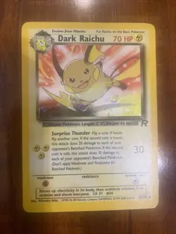 Pokemon Dark Raichu 83/82 Team Rocket Secret Rare Holo Rare Unlimited Damaged⚡ - Image 1