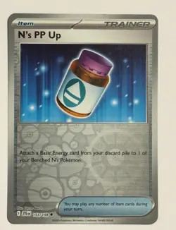 N's PP Up 153/159 Reverse Holo Uncommon Pokemon TCG Journey Together NM - Image 1