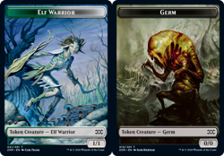 FOIL Elf Warrior Token / Germ Token NM Double Masters MTG Magic the Gathering - Image 1