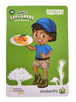 Woolworths World Explorers Card #18 Northern Territory Australia Green 2016 NGK - Image 1