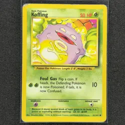 Koffing - 51/102 - Common - Base Set - Pokemon Card - HP - Image 1