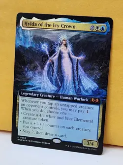 1x FOIL EXTENDED Hylda of the Icy Crown, NM, WOE, Magic: the Gathering, MtG - Image 1