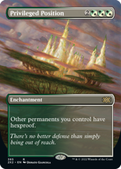 Light Play, English MTG Foil Privileged Position - Foil - Borderless Double Mast - Image 1