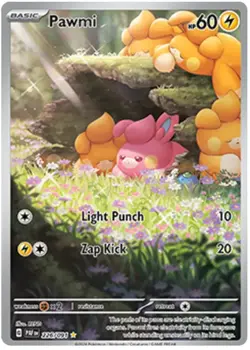 Pawmi 226/091 Illustration Rare Holo Paldean Fates - Image 1