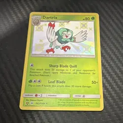 Pokemon TCG Dartrix SV3/SV94 Hidden Fates Shiny Vault Shiny Holo Rare - Image 1