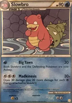 Slowbro 52/123 Uncommon HeartGold & SoulSilver Pokemon Lightly Played - Image 1