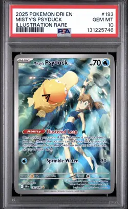 Pokemon TCG Misty's Psyduck Destined Rivals 193/182 Illustration Rare PSA 10 - Image 1