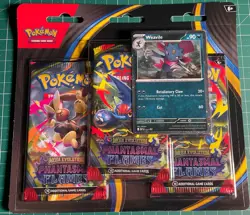 Pokemon TCG - Phantasmal Flames Triple Blister Pack Weavile - New & Sealed - Image 1