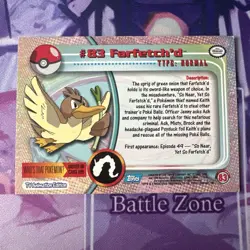 Pokemon Farfetch’d 83 Blue Topps First Print Light Played - Image 2