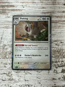 Slaking SWIRL Coming Out Mouth (Cosmos Holo) Pokemon Card 162/193 - NM Condition - Image 1