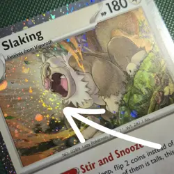 MOUTH WHOLE SWIRL 🌀💫 Slaking 162/193 Paldea Cosmos Holo Promo Pokemon Card - Image 1