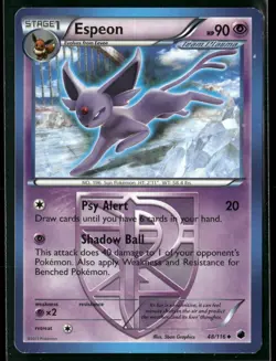 Espeon 48/116 Uncommon Plasma Freeze Pokemon Heavily Played - Image 1