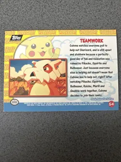 Pokemon Teamwork 54 Pikachu’s Invitation Black Topps Near Mint - Image 2