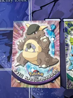 Pokemon 3x Topps Kangaskhan, Ivysaur, Hitmonchan Blue And Green Label LP-MP - Image 2