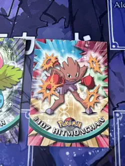 Pokemon 3x Topps Kangaskhan, Ivysaur, Hitmonchan Blue And Green Label LP-MP - Image 4