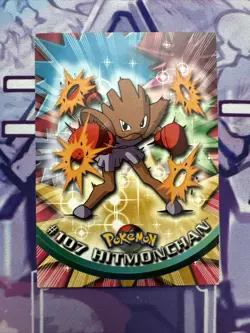 Pokemon Hitmonchan 107 Blue Topps First Print Light Played - Image 1