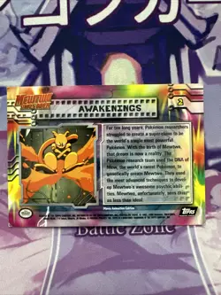 Pokemon Awakenings 2 Mewtwo Strikes Back Black Topps Light Played - Image 2