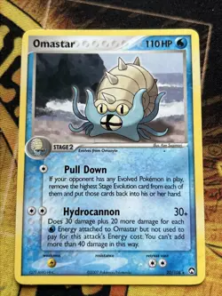 Pokemon Omastar 20/108 Non-Holo Rare EX Power Keepers LP - Image 1