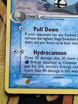 Pokemon Omastar 20/108 Non-Holo Rare EX Power Keepers LP - Image 5