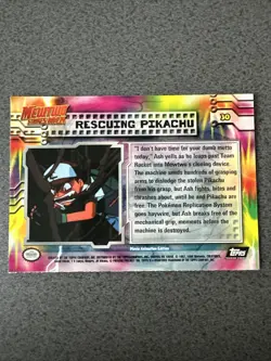 Pokemon Rescuing Pikachu 30 Mewtwo Strikes Back Black Topps Near Mint - Image 2