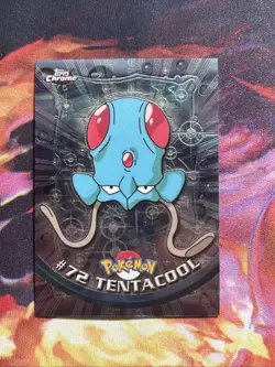 2000 TOPPS Chrome POKEMON TENTACOOL #72 holo foil - Image 1